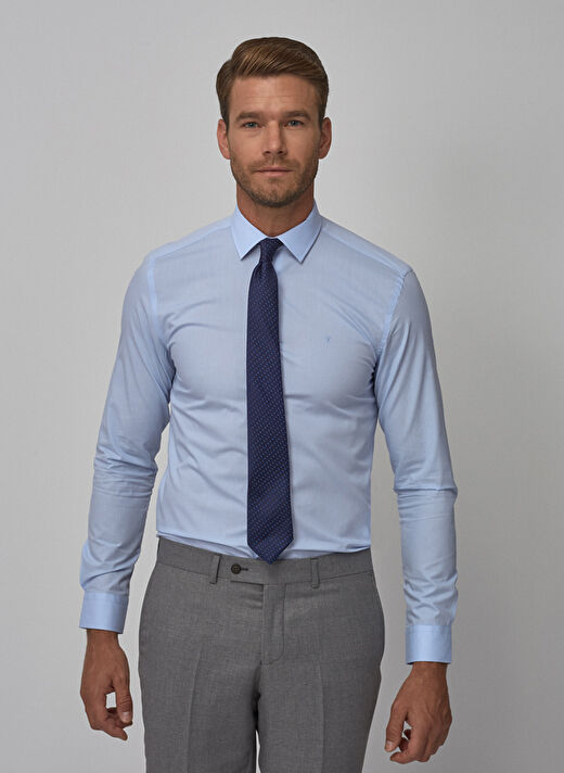 Altınyıldız Classics Açık Mavi Erkek Slim Fit Gömlek 4A2000000001   2