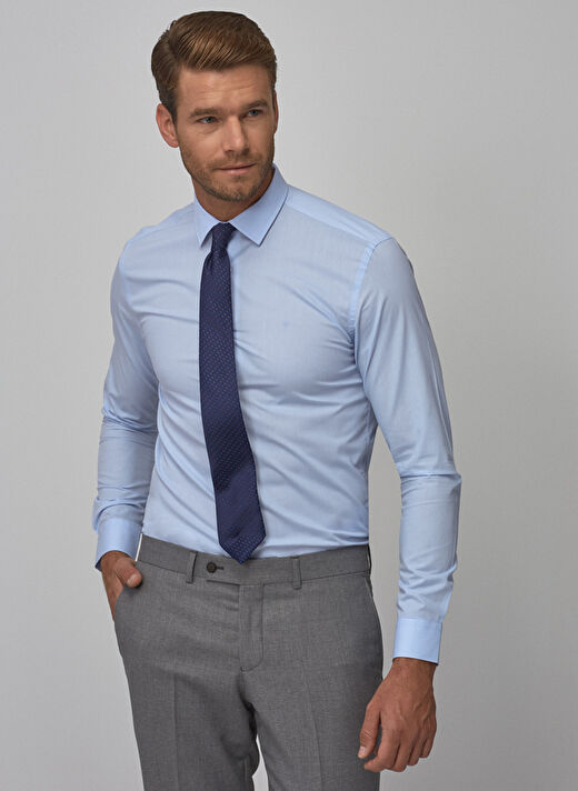 Altınyıldız Classics Açık Mavi Erkek Slim Fit Gömlek 4A2000000001   3