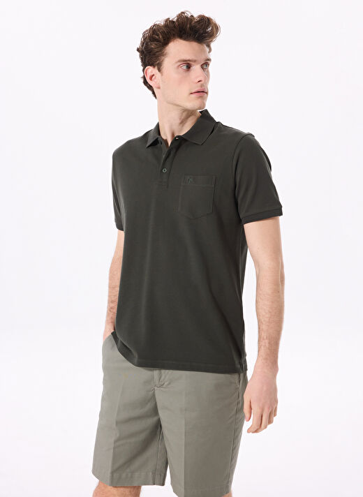 Fabrika Comfort Haki Erkek Basic %100 Pamuk Polo T-Shirt CM NOBRO K CEPLI 2