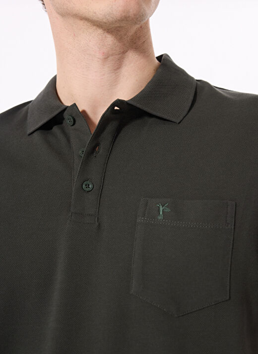 Fabrika Comfort Haki Erkek Basic %100 Pamuk Polo T-Shirt CM NOBRO K CEPLI 4