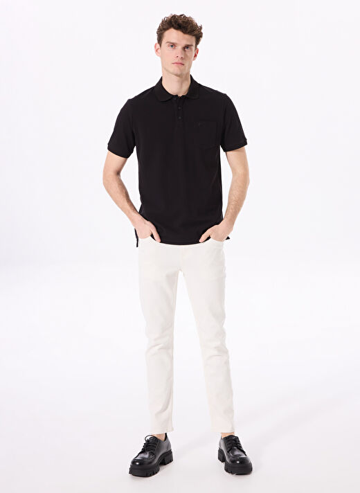 Fabrika Comfort Siyah Erkek Basic %100 Pamuk Polo T-Shirt CM NOBRO K CEPLI 2