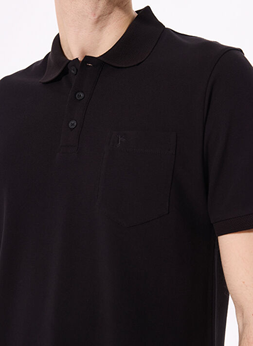 Fabrika Comfort Siyah Erkek Basic %100 Pamuk Polo T-Shirt CM NOBRO K CEPLI 4