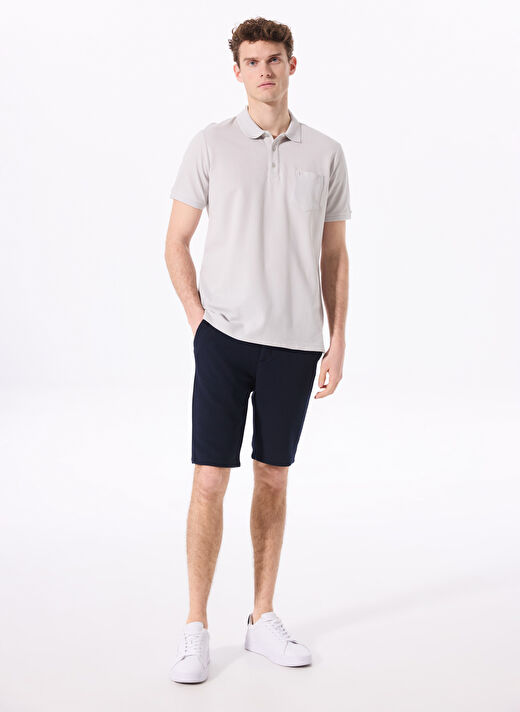 Fabrika Comfort Gri Erkek Basic %100 Pamuk Polo T-Shirt CM NOBRO K CEPLI 2