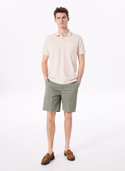 Fabrika Comfort Bej Erkek Basic %100 Pamuk Polo T-Shirt CM NOBRO K CEPLI 2