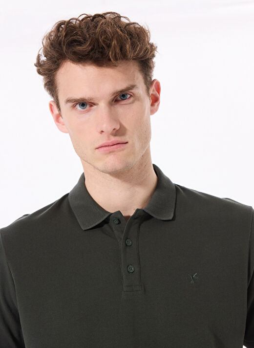 Fabrika Comfort Haki Erkek Basic %100 Pamuk Polo T-Shirt CM NOBRO K CEPSIZ 3