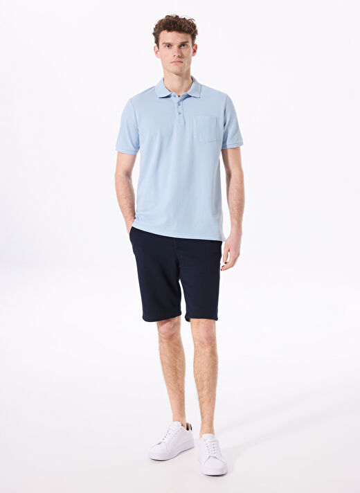 Fabrika Comfort Mavi Erkek %100 Pamuk Polo T-Shirt 2