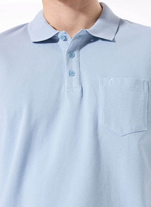 Fabrika Comfort Mavi Erkek %100 Pamuk Polo T-Shirt 4