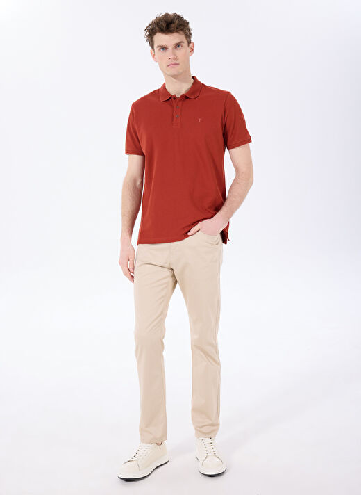 Fabrika Comfort Kiremit Erkek Polo Yaka Basic Polo T-Shirt NOBRO K CEPSIZ 2