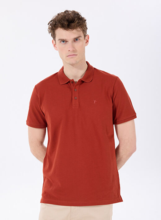 Fabrika Comfort Kiremit Erkek Polo Yaka Basic Polo T-Shirt NOBRO K CEPSIZ 3