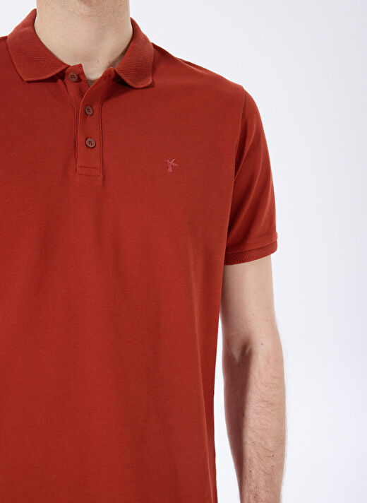 Fabrika Comfort Kiremit Erkek Polo Yaka Basic Polo T-Shirt NOBRO K CEPSIZ 4