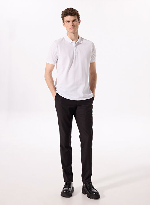 Fabrika Comfort Beyaz Erkek Basic %100 Pamuk Polo T-Shirt CM NOBRO K CEPSIZ 2