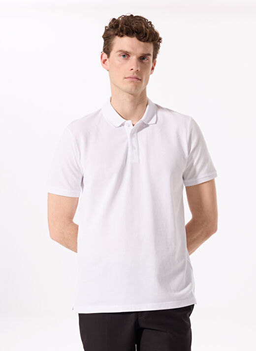 Fabrika Comfort Beyaz Erkek Basic %100 Pamuk Polo T-Shirt CM NOBRO K CEPSIZ 3