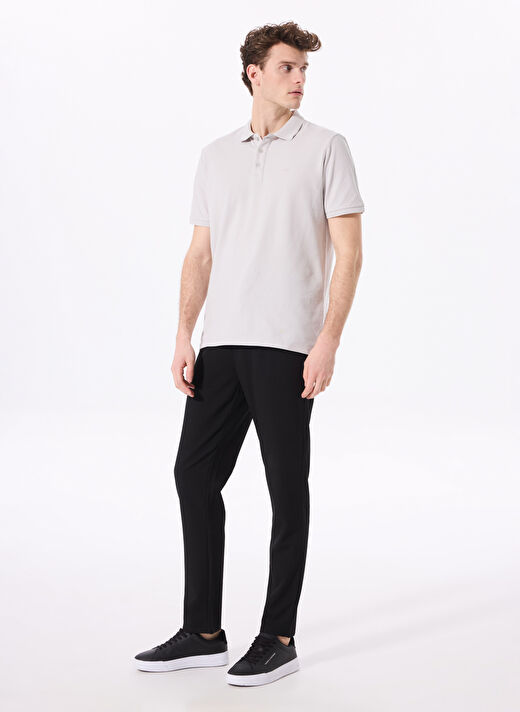 Fabrika Comfort Gri Erkek Basic %100 Pamuk Polo T-Shirt CM NOBRO K CEPSIZ 3