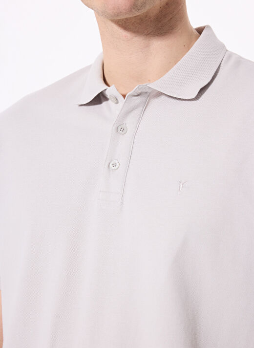 Fabrika Comfort Gri Erkek Basic %100 Pamuk Polo T-Shirt CM NOBRO K CEPSIZ 4