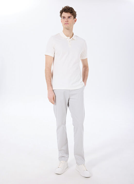 Fabrika Beyaz Erkek Basic Düz Polo T-Shirt LEGOLAS Y 2
