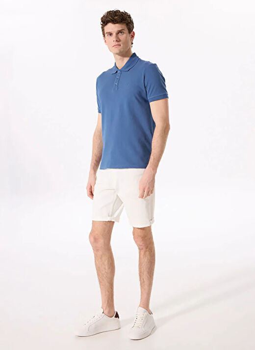 Fabrika Mavi Erkek Basic Düz Polo T-Shirt LEGOLAS Y 2