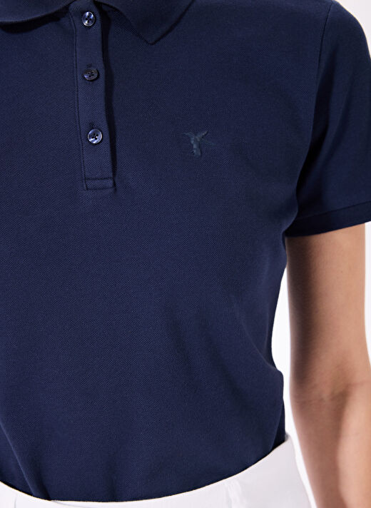 Fabrika Lacivert Kadın Basic Polo T-Shirt DEEP    4