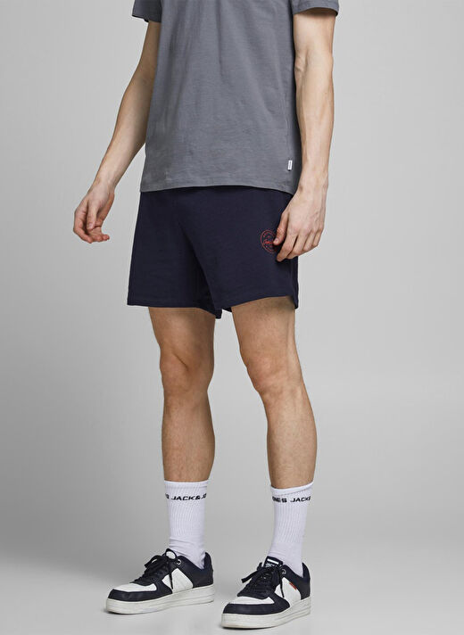Jack & Jones 12182595_Jji Shark NormalBel Düz Lacivert Erkek Şort 2