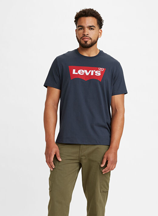 Levis Erkek Lacivert Bisiklet Yaka T-Shirt 1