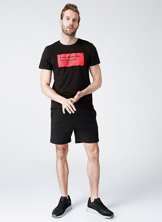 Turkish Dictionary O Yaka Siyah Erkek T-Shirt 2