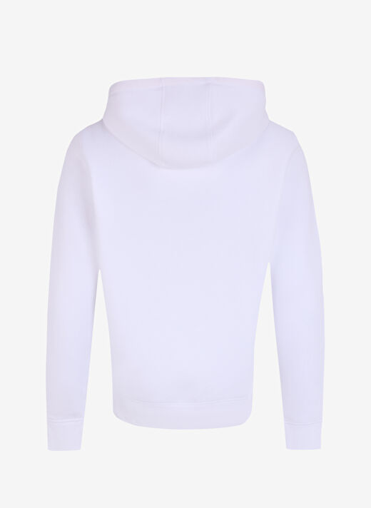 Tommy Hilfiger Kapüşonlu Baskılı Beyaz Erkek Sweatshirt MW0MW11599YBR 2