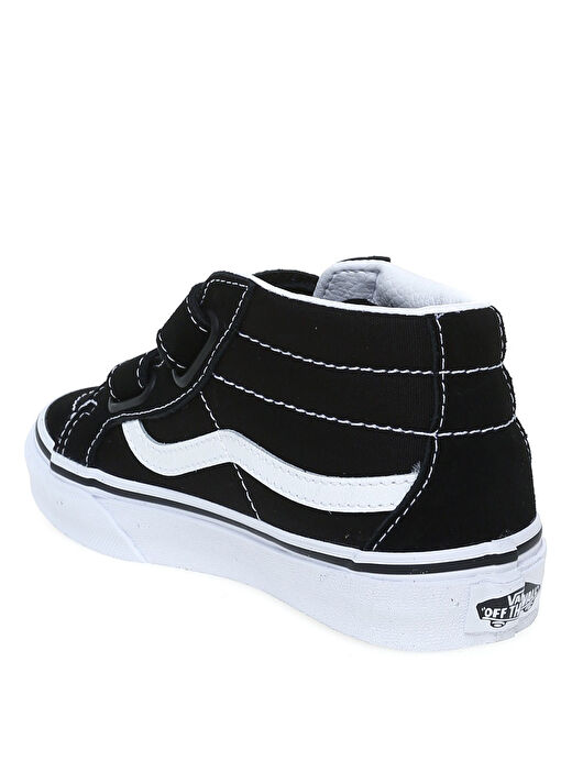 Vans VN00018T6BT1 SK8-Mid Reissue V Siyah Deri Erkek Çocuk Yürüyüş Ayakkabısı 3