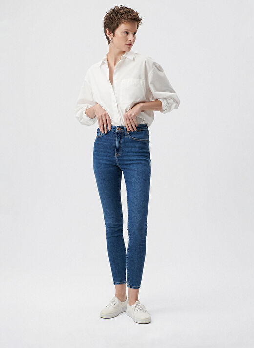 Mavi SERENAY Koyu Mavi Kadın Super Skinny Denim Pantolon 100980-33687 2