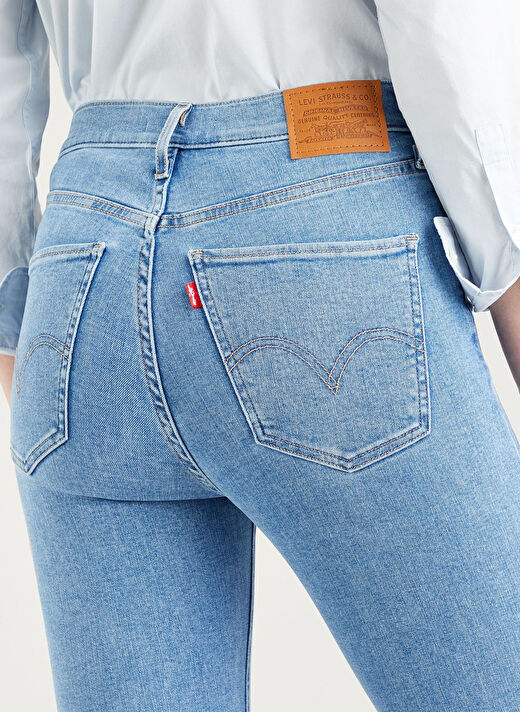 MILE HIGH SUPER SKINNY NAPLES STONE İndigo Kadın Yüksek Bel Çok Dar Denim Pantolon  3