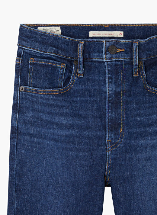 Levis İndigo Kadın Yüksek Bel Çok Dar Denim Pantolon MILE HIGH SUPER SKINNY ROME IN CASE 2