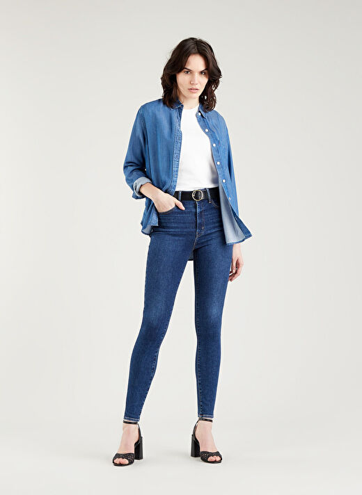 Levis İndigo Kadın Yüksek Bel Çok Dar Denim Pantolon MILE HIGH SUPER SKINNY ROME IN CASE 4
