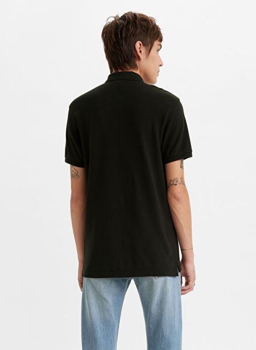 Levis Bisiklet Yaka Relaxed Düz Siyah Erkek Polo T-Shirt A2085-0000 2