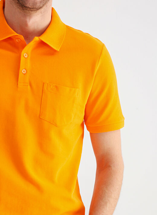 Fabrika Comfort Polo Yaka Düz Turuncu Erkek T-Shirt NOBRO K CEPLI 4