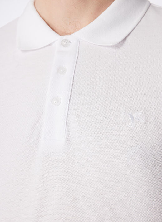 Fabrika Beyaz Erkek Regular Fit Polo T-Shirt BORAMIR-Y   4