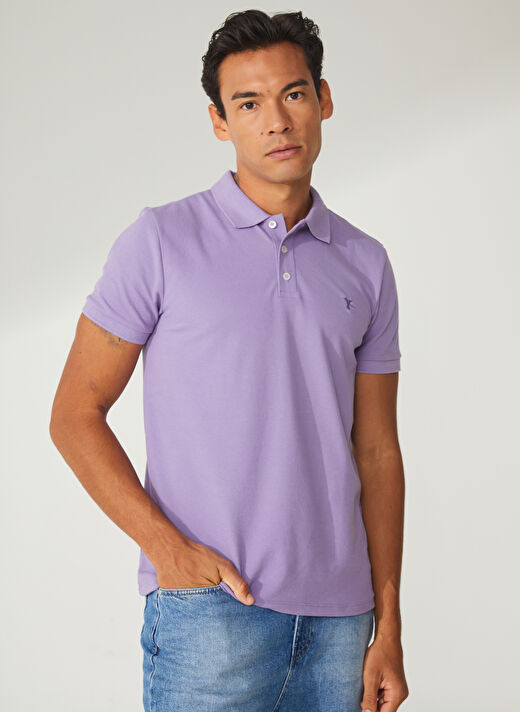 Fabrika Basic Lila Erkek Polo T-Shirt - BORAMIR-Y 3