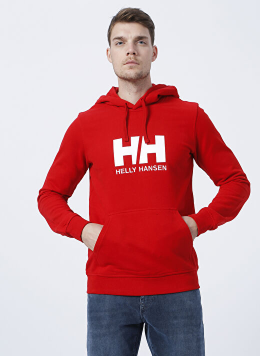 Helly Hansen Kırmızı Erkek Kapüşonlu Sweatshirt HH HH LOGO HOODIE 1