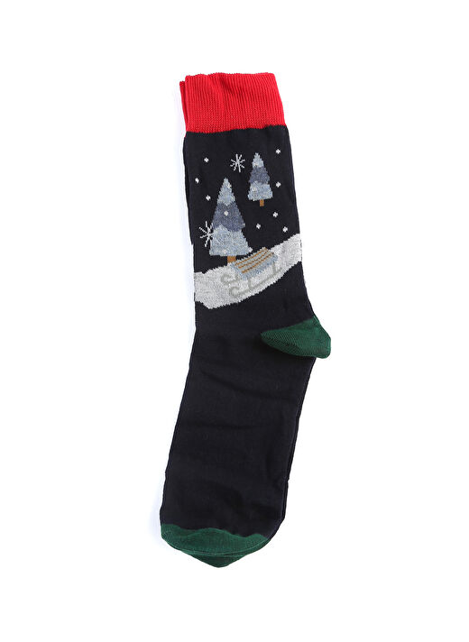 Çok Renkli Erkek Jakarlı Soket Çorap NEWYEAR03    4