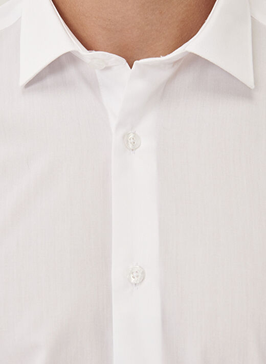 Altınyıldız Classics Slim Fit Klasik Gömlek Yaka Düz Beyaz Erkek Gömlek 4A2000000001 3