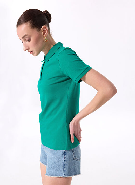 Fabrika Yeşil Kadın Basic Polo T-Shirt DEEP    4