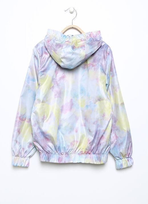 Funky Rocks Kapüşonlu Normal Kalıp Batik Pembe Kız Çocuk Mont - Reys Gırl 2