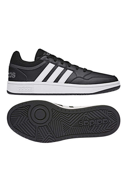 adidas GY5432 HOOPS 3.0 Siyah - Beyaz - Gri Erkek Yürüyüş Ayakkabısı 2