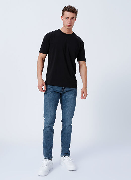 Mavi Bisiklet Yaka Düz Siyah Erkek T-Shirt M0610136-900_BİSİKLET YAKA TİŞÖRT 2