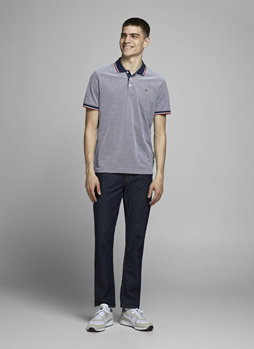 Jack & Jones Düz Mavi Erkek Polo T-Shirt 12169064_JPRBLUWIN POLO SS 2