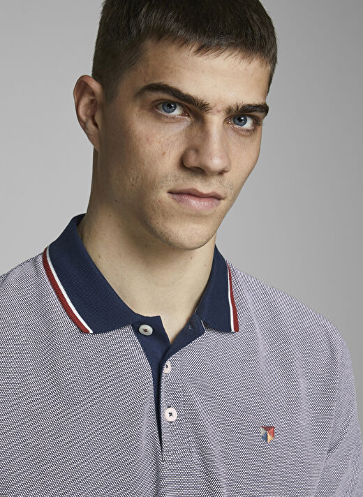 Jack & Jones Düz Mavi Erkek Polo T-Shirt 12169064_JPRBLUWIN POLO SS 4