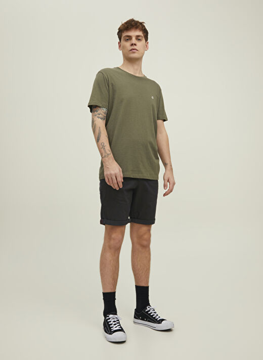 Jack & Jones Siyah Erkek Standart Fit Chino Şort 12165604_JPSTBOWIE JJSHORTS SOLID   1
