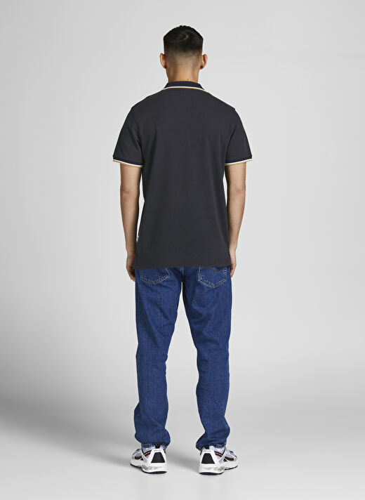 Jack & Jones Düz Siyah Erkek Polo T-Shirt 12169064_JPRBLUWIN POLO SS 4