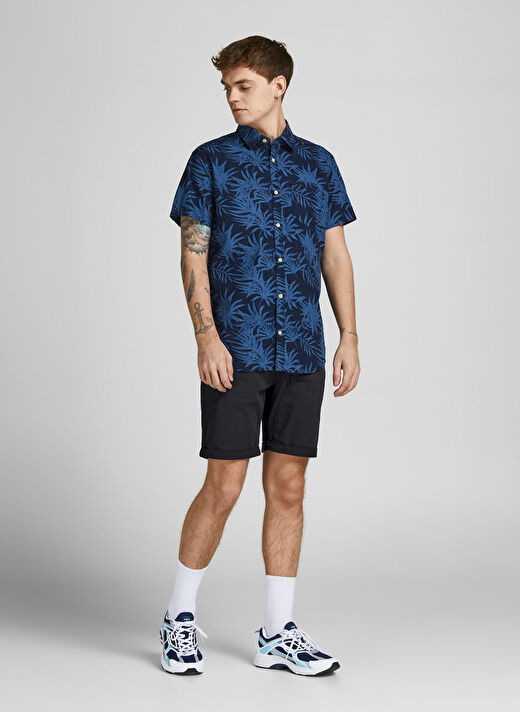 Jack & Jones Normal Siyah Erkek Şort 12201546_JPSTRICK JJORIGINAL 1