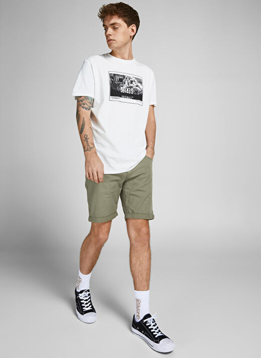 Jack & Jones Normal Yeşil Erkek Şort 12201546_JPSTRICK JJORIGINAL 2