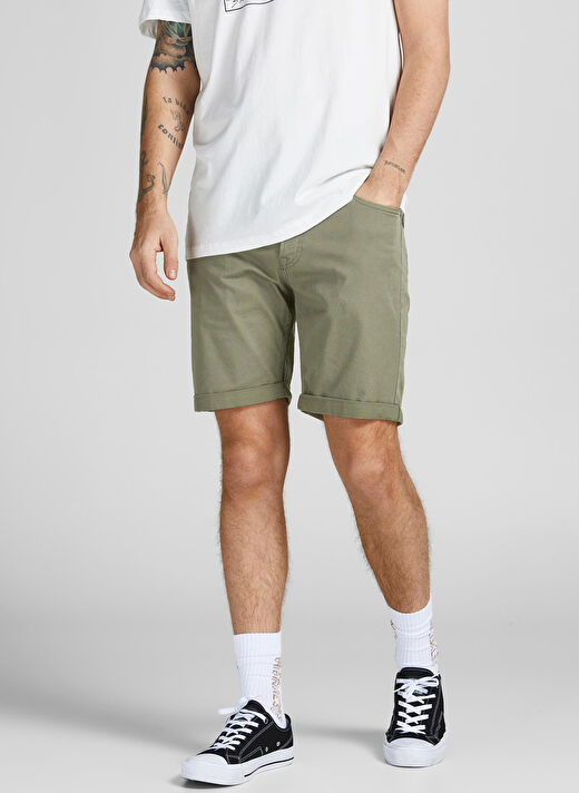 Jack & Jones Normal Yeşil Erkek Şort 12201546_JPSTRICK JJORIGINAL 4