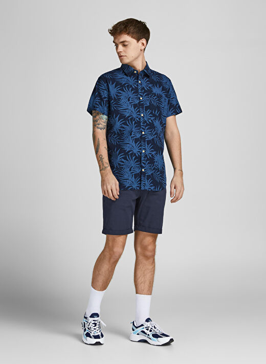 Jack & Jones Normal Lacivert Erkek Şort 12201546_JPSTRICK JJORIGINAL 1