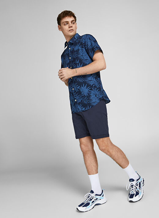 Jack & Jones Normal Lacivert Erkek Şort 12201546_JPSTRICK JJORIGINAL 2